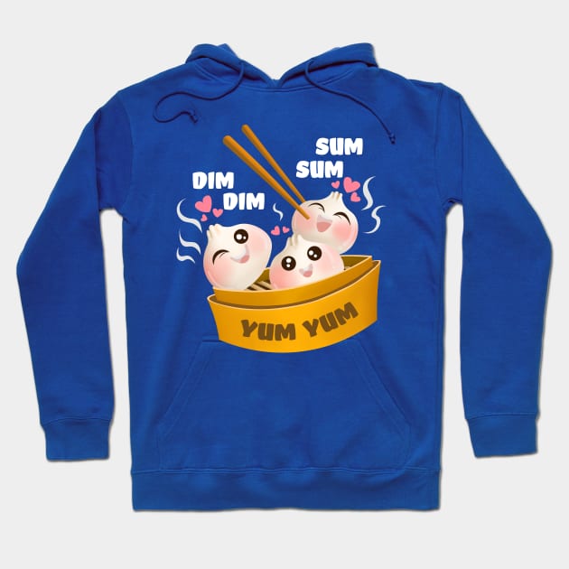 Kawaii Cute Dim Sum Dumplings Hoodie by Jake, Chloe & Nate Co.